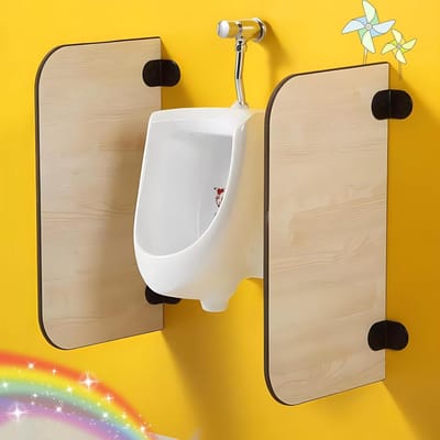 Urinoirwand - Toilet scheiding - Privacy creëren - Afgeronde hoeken - 600 x 400 mm - Groen