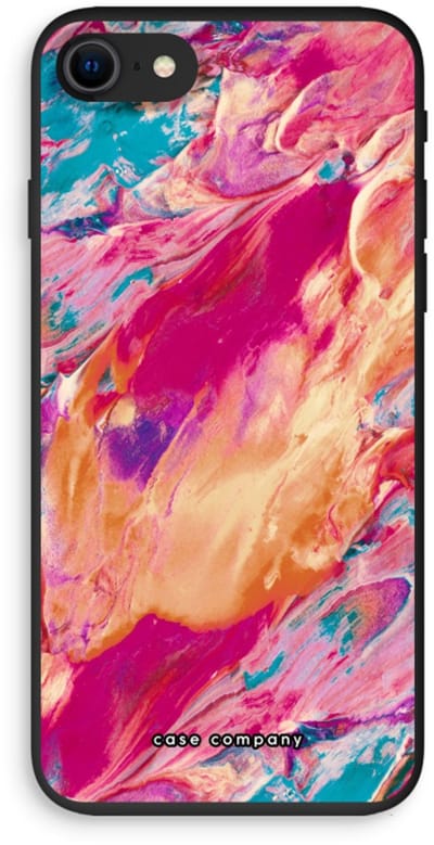 Case Company® - Hoesje geschikt voor iPhone SE 2020 hoesje - Pastel Echoes - Biologisch Afbreekbaar Telefoonhoesje - Bescherming alle Kanten en Schermrand