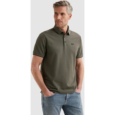 Vanguard grijze heren polo   Punt kraag   Regular fit   Knoopsluiting   Duurzaam   Korte mouw Grijs M