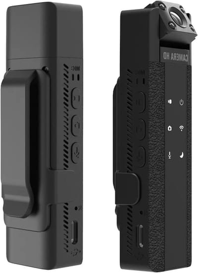 Mini Body Camera - Draagbare Recorder - Beveiliging Werk - 180 Roterende Lens - 1080P HD - Zwart