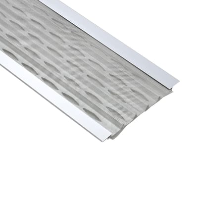 Protection de gouttière, Couvercle de gouttière en aluminium de 127 mm avec micro-maillage en acier inoxydable, Haute résistance, Longueur de 30,48 m, Épaisseur de 1,02 mm, Protection contre les feuilles, les débris et les aiguilles de pin