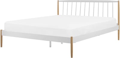 MAURS - Tweepersoonsbed - Wit - 180 x 200 cm - Metaal
