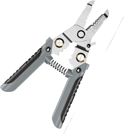 Krimptang - Draadstripper - Elektra Klussen - Multifunctioneel Gereedschap - 1 Stuk - Grijs