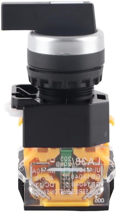 Rotary Switch 3-positie Momentary Schakelaar met 22mm Montagegat voor 220V/380V 10A Automatische Reset voor Industriegebruik