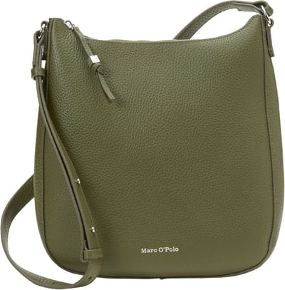 Marc O'Polo Leren Schoudertas Cilla Crossbody Bag Cedar Green Groen