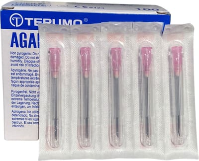 Terumo - Gelaat Steriele Naalden - 18g - 1.2 x 38 mm - Roze - Gerstkorrel - Milia - Comedonen - 100 Stuks