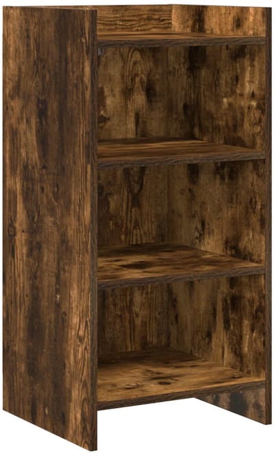 vidaXL - Dressoir - Gerookt - eiken - 40 - x - 36 - x - 80 - cm - Bewerkt - hout