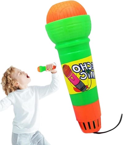 Speelgoed Microfoon - Kindermicrofoon Spraakwisselaar - Zingen en Praten - Geen Batterij Nodig - 18.5 cm Hoog - Verschillende Kleuren
