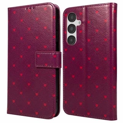 imoshion Hoesje - Geschikt voor Samsung Galaxy A35 - Design Bookcase smartphone - Crush Check Coral Dust
