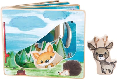 Small Foot - Wooden Picture Book Forest with 2 Pla