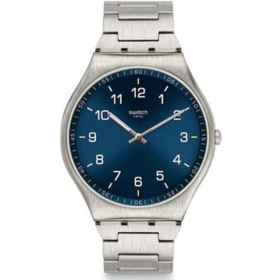 Swatch 30M Waterdicht Kwarts Uurwerk Roestvrij Staal Horloge Unisex Horloges Blauw SS07S106G Blue blue