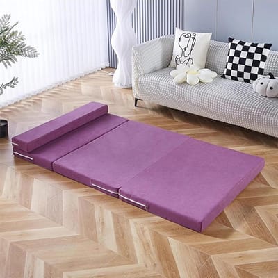 Opvouwbaar Logeerbed - Gastenmatras Sofa - Extra Slaapruimte - Antislip Bodem - 5 cm Dik - Blauw