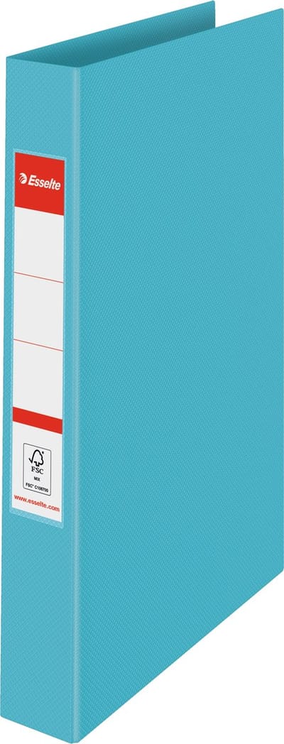Esselte Colour'Breeze 2-Rings A4 Ringband voor 190 Vellen - Rugbreedte van 42mm - Blauw