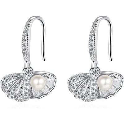 Echte 925 Sterling Zilver Oorsprong Parel Oorbellen Vrouwtjes Fijne Aros Mujer Oreja Natuurlijke Parel Edelsteen Orecchini Oorbellen wit