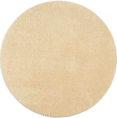 Mia’s Teppiche Taos – superzacht kortflor vloerkleed met antislip rug, wasbaar, goud, 120 cm rond