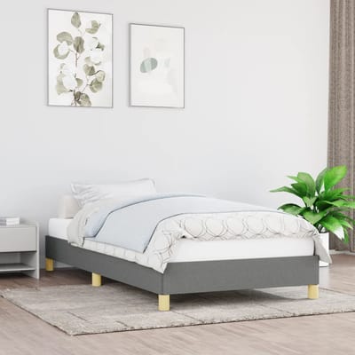 vidaXL - Bedframe - zonder - matras - 80x200 - cm - stof - donkergrijs