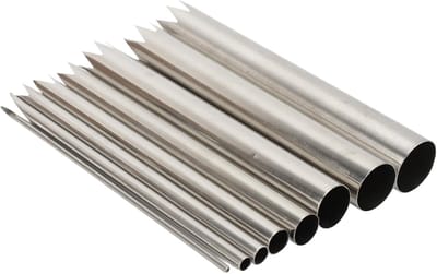 Gekartelde Klei-gatensnijder - Klei Perforator - Ambachtelijk Werken - 8 Verschillende Maten - 100 g - Zilver