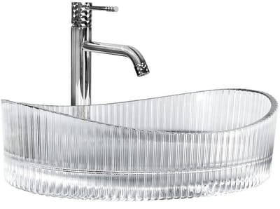 Rea Harper Opzetwastafel Transparant 50X37X14CM