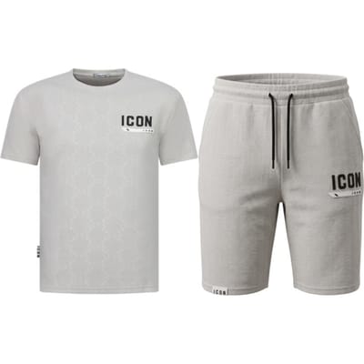Zomerset Heren ICON - Oversized T shirt en Short Heren - Twinset - 2096 - Grijs