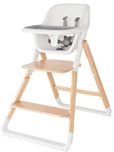 Ergonomische Kinderstoel Voor Kinderen Vanaf 6 Maanden - Verstelbare Kinderstoel Van Natuurlijk Hout Met 5-Punts Gordon