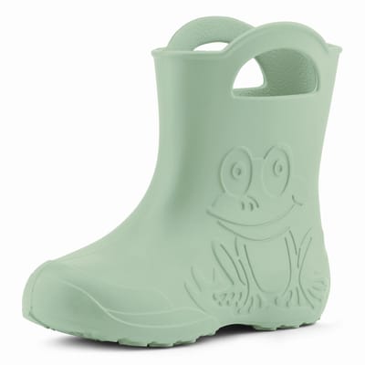 Ladeheid LA-CA-Frog Kinder Regenlaarzen - Rubber - Licht - EVA - Olijfgroen - 34/35