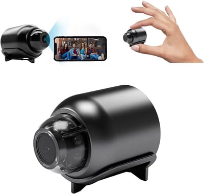 1080P HD Mini WiFi-camera - Inclusief nachtzicht, bewegingsdetectie, bewaking op afstand, 160° groothoeklens, micromonitor, kleine camera voor babykamer, thuis, kantoor, magazijn (1 stuk)