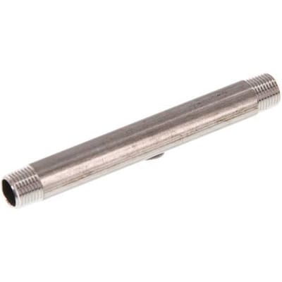 R 1/8'' RVS Dubbele Pijpnippel 20 Bar DIN 2982 - 100mm