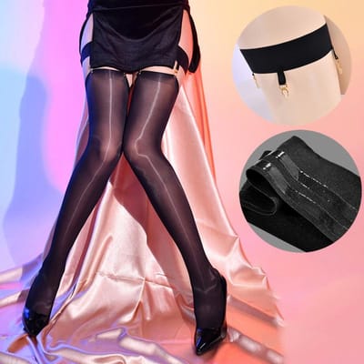 Eén Paar Antislip Been Kousenband Goth Dij Harness Met Metalen Clips Dij Hoge Sokken Kousenbanden Cosplay Feest Ondergoed One Size gray