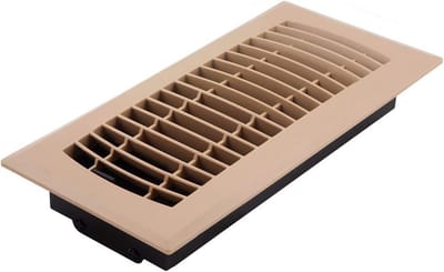 Vloerrooster 4x10 inch voor Ventilatieopening in Taupe Kleur
