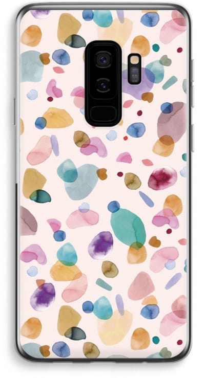 Case Company® - Hoesje geschikt voor Samsung Galaxy S9 Plus hoesje - Terrazzo Memphis - Soft Cover Telefoonhoesje - Bescherming aan alle Kanten en Schermrand