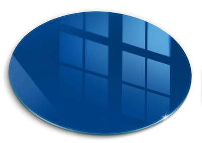 Wallfluent Glazen Snijplanken - Blauw Snijplanken Glas - 30fi cm - Blauw Snijplanken van Glas - Snijplank van Glas - Design Glazen Snijplank Keuken - Antislip Glazen Serveerplank