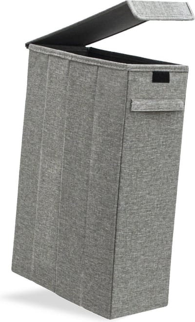 50L Smalle Wasmand met Deksel - 20x40x60 Nis Wasbox - Wasverzamelaar - Opvouwbare Badkamer Mand