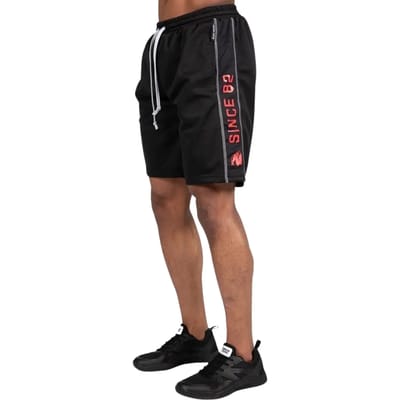 Gorilla Wear Functional Mesh Short (Zwart/Rood) - S/M