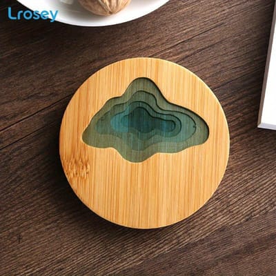 Kunst Onderzetter Placemat Vers Hout Bekerhouder Tafelmat Pad Antislip Hitte-isolatie Beker Mat Keukenaccessoires Koffiekop Onderzetter 1pc