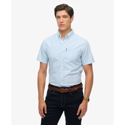 Superdry - Oxford-overhemd met korte mouwen - Heren - Shirts