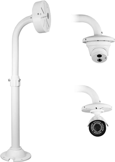 Camera Beugel - Montagebeugel Beveiliging - Buiten Surveillance - Telescopisch Verstelbaar - 16 tot 25 inch - Beige