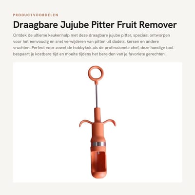 Dailygoods- Fruitpitter Efficiënt en Tijdbesparend - Draagbare Dadelboor - Multifunctioneel - Spuitontwerp - Eenvoudig te Gebruiken - Geschikt voor Diverse Toepassingen - Vruchtenontpitter