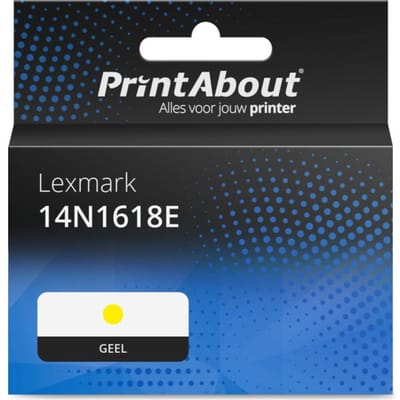 PrintAbout huismerk Inktcartridge 14N1618E (150XL) Geel Hoge capaciteit Geschikt voor Lexmark