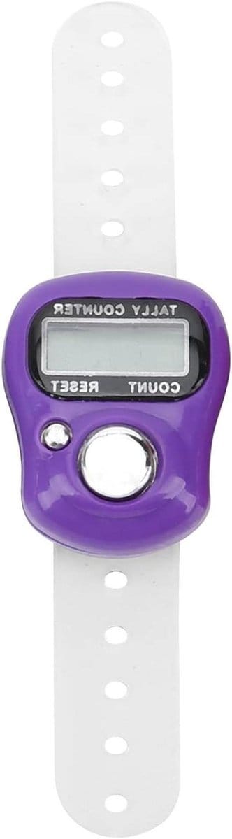 Digitale Vingerteller - LCD Tally Clicker - Tellen en Bijhouden - Met Resetknop - 5-cijferig LCD - Paars