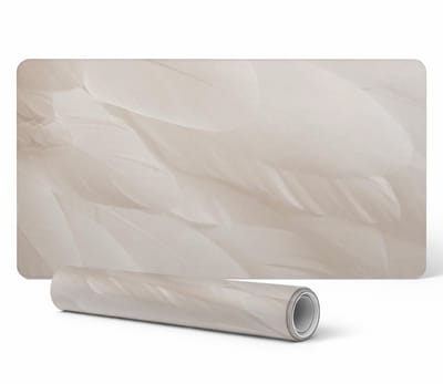 Bureauonderlegger voor toetsenbord en accessoires, delicate veren, 90x45 cm