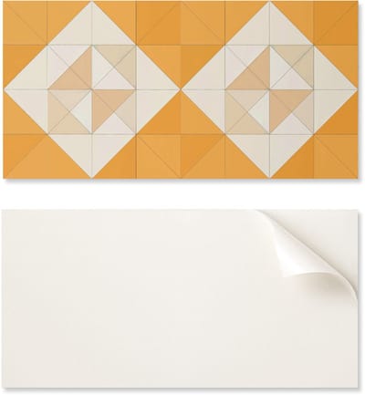 Esthetische vinyl wandbekleding met print, 100x50 cm, geometrisch ruitpatroon