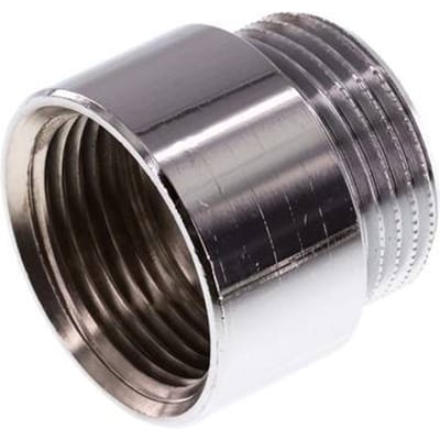 G 1'' F/M Verchroomd Messing Verlengstuk DIN 3523 - 20 mm - FL2S-FM-BC-100G-20L