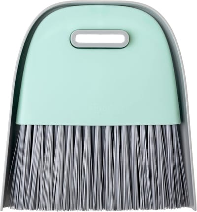Handbezem en Veegschep - Tafelveegset Vuilblik - Snel Kleine Kuis - Praktisch Ontwerp - Compact Formaat - Grijs Turquoise