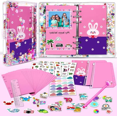 Creatieve DIY scrapbooking set voor meisjes van 6-13 jaar: bullet journal, dagboek en schrijfaccessoires