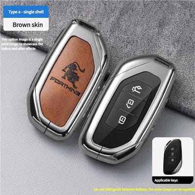 Pour Dfsk Dongfeng Forthing Fengxing T5 Evo Coque de clé à distance Boîtier de clé de voiture en alliage de zinc Porte-chaîne black