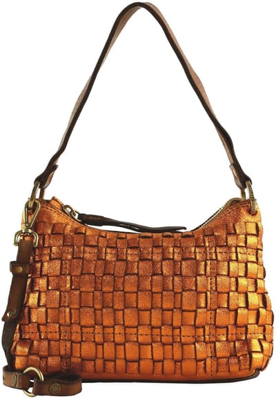 CATERINA LUCCHI Leren schoudertas Asia Shoulder Bag Arancio + T / Burro oranje