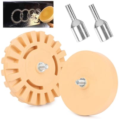 Foliegum set voor accuschroevendraaier - Ø100 mm & Ø88 mm - Ideaal voor het verwijderen van folie en lijmresten