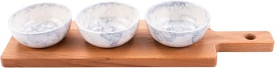 Bowls and Dishes Espuma 3-Aardewerk Schaaltje | Kommetje | Tapasschaaltje | Klein Schaaltje | Servies Schaaltje | Woonaccessoiretjes 11cm Blauwgrijs op plank 46 cm | cadeau tip!