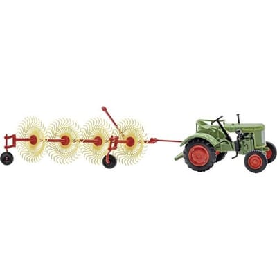 Busch 54155 H0 Landbouw Fendt F 15 dieselross met Bautz spin BS4
