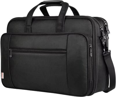 Laptoptas 17 Inch – Uitbreidbaar & Waterdicht – Schoudertas met 2 Compartimenten – Voor Dames & Heren – Zwart
